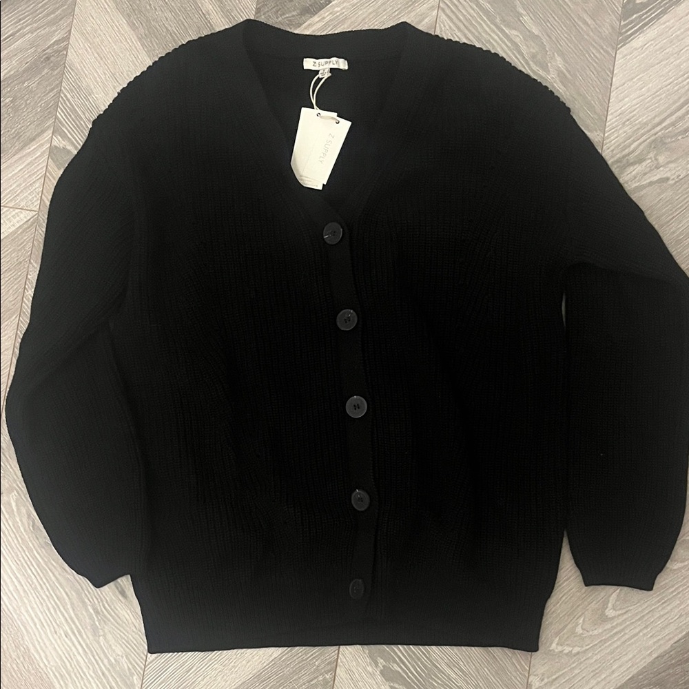 Z Supply Black Voyager Button-Up Cardigan